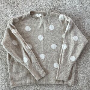 H&M beige Polka Dot Sweater